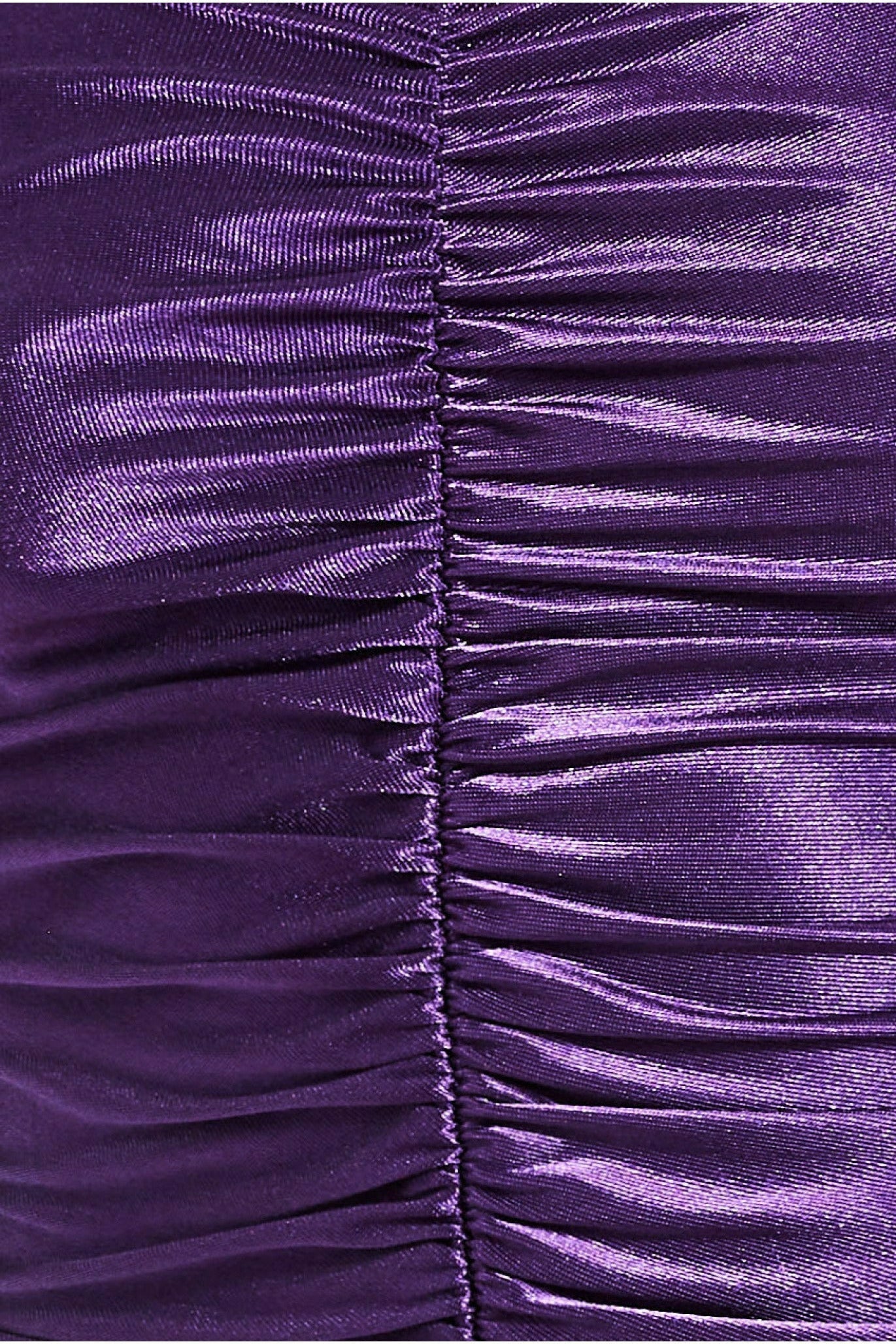 Goddiva Off The Shoulder Ruched Mini - Purple