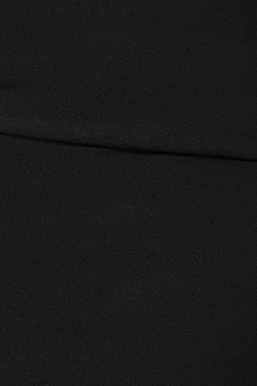 Goddiva Bardot Pleated Midi Dress - Black