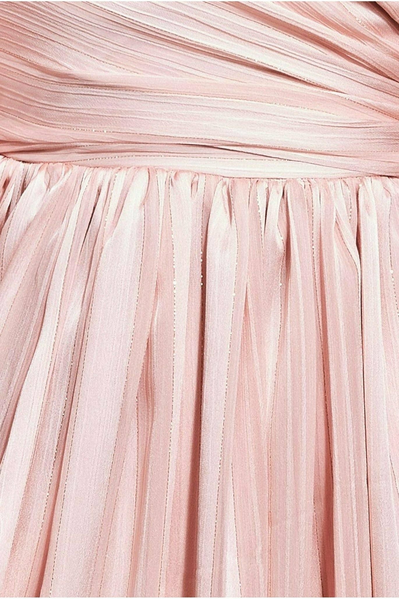Goddiva Off The Shoulder Wrap Maxi Dress - Blush