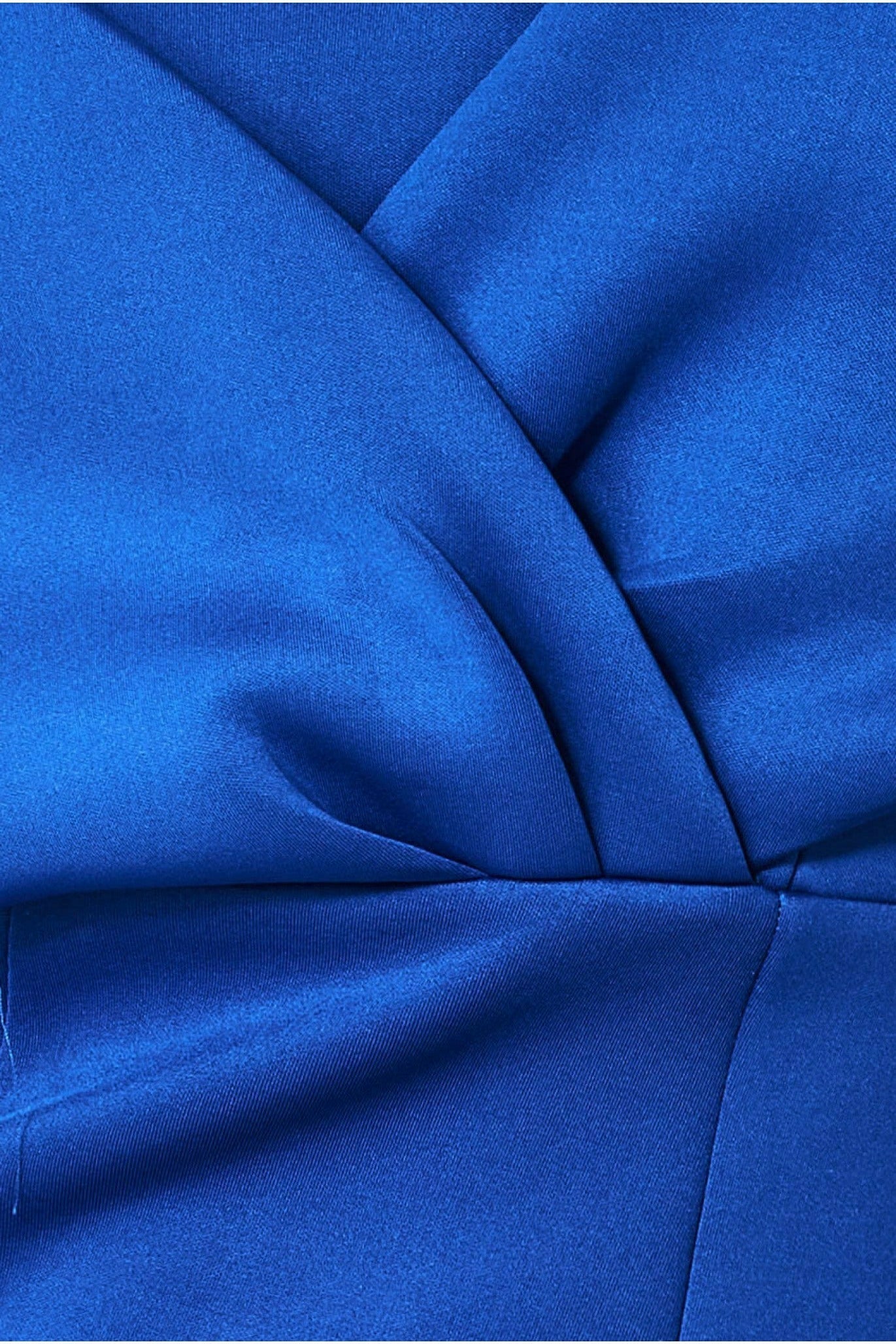 Goddiva Off The Shoulder Scuba Foam Midi Dress - Royal Blue