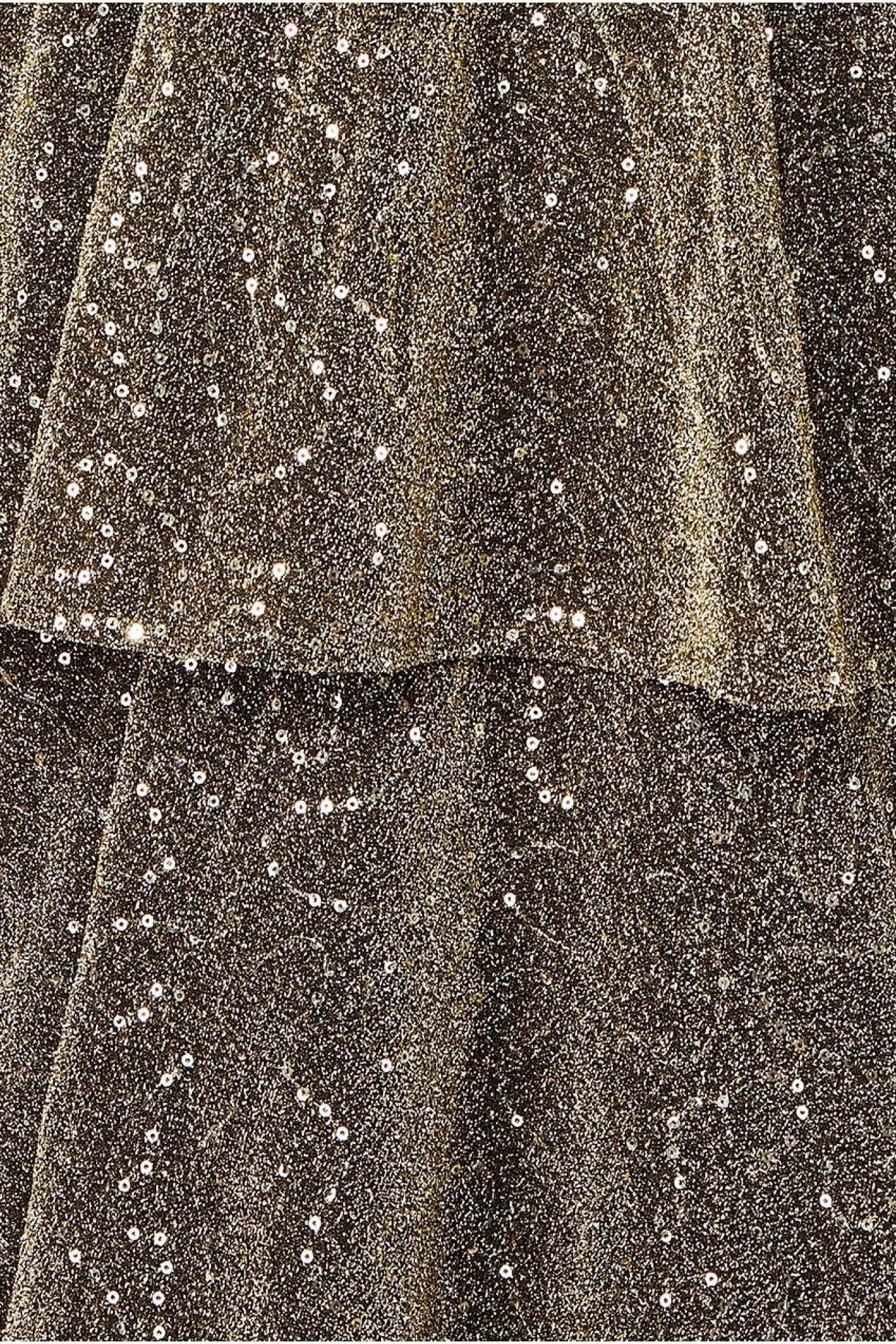 Goddiva Sequin Lurex Tiered Maxi Dress - Gold