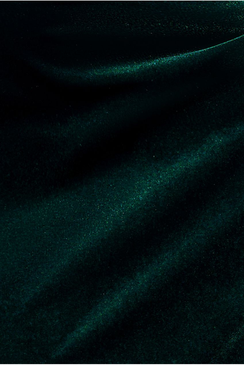 Goddiva Off The Shoulder Deep Plunge Velvet Maxi Dress - Emerald Green