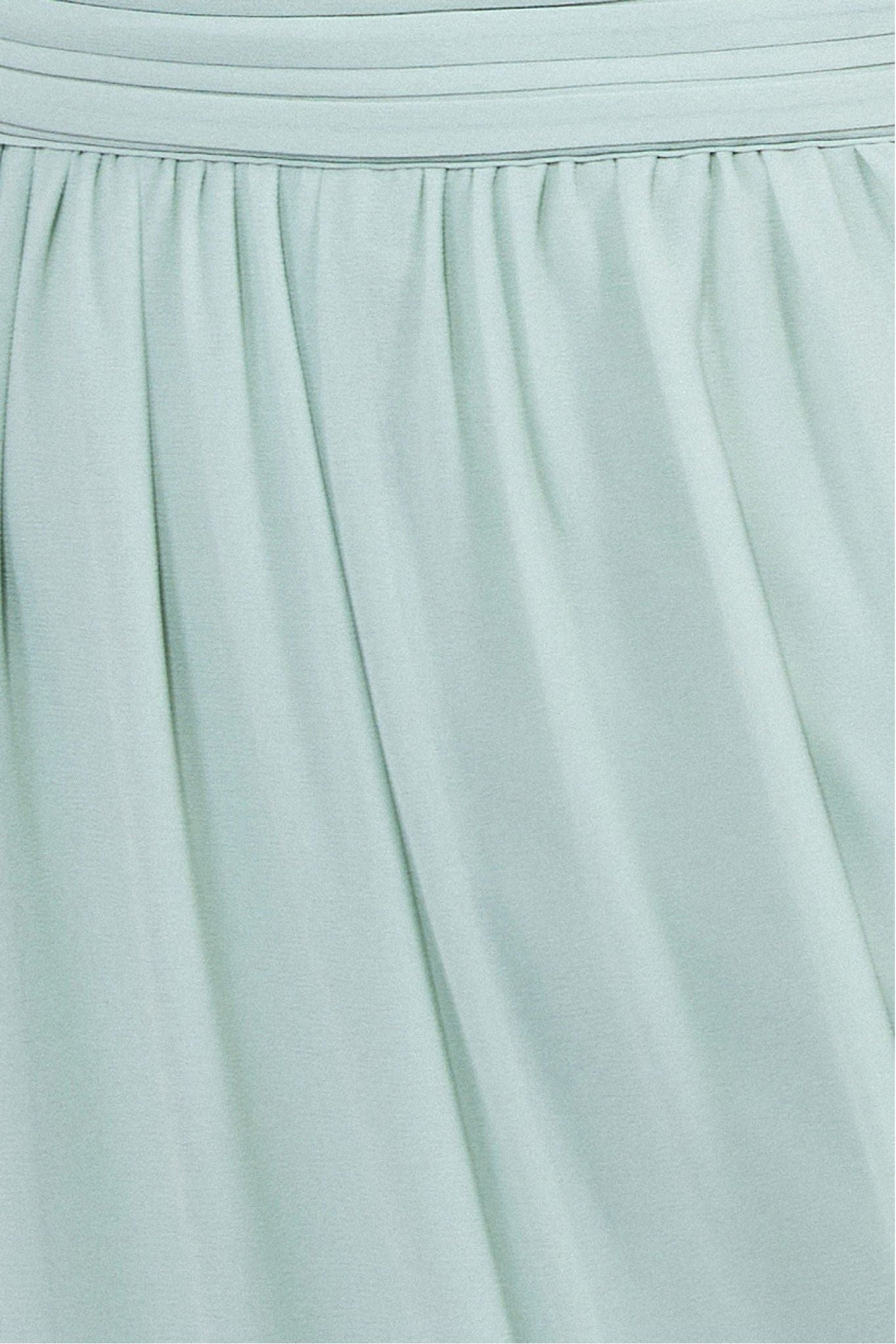 Goddiva Halterneck Chiffon Maxi With Thigh Split - Sage Green