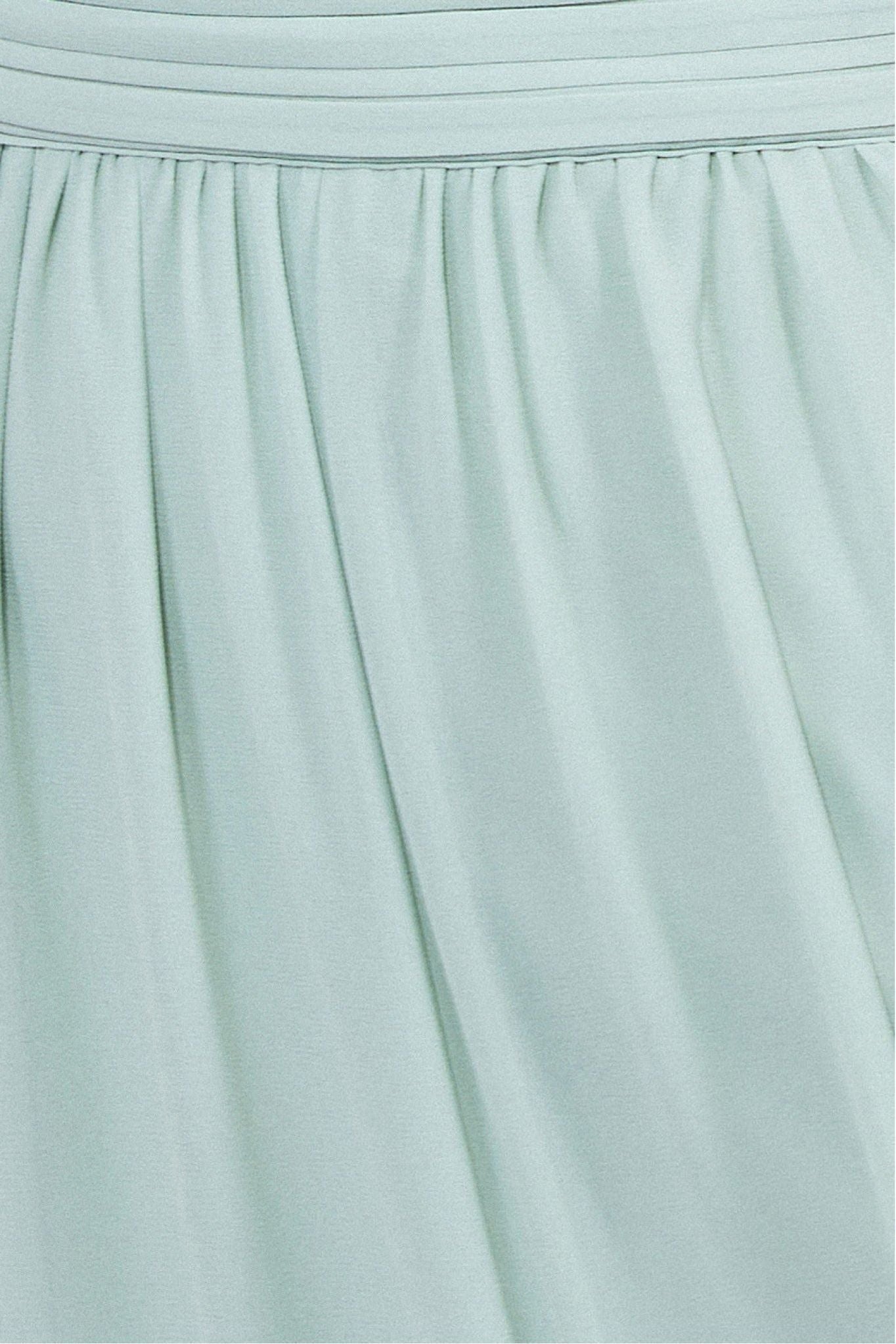Goddiva Halterneck Chiffon Maxi With Thigh Split - Sage Green