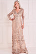 Goddiva Sequin Long Sleeve Wrap Style Maxi